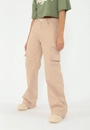 Calca Sarja Wide Leg Bolso Cargo