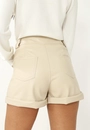 Short Couro Sintético Barra Virada