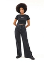 Calça Jeans Reta Black Fenda Lateral