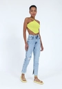 Calça Jeans Mom Abertura Lateral