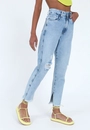 Calça Jeans Mom Abertura Lateral
