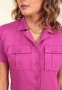 Camisa Malha Texturizada Manga Curta Bolso