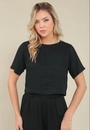 Blusa Viscose Twill Manga Curta