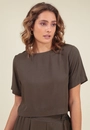 Blusa Viscose Twill Manga Curta