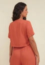Blusa Viscose Twill Manga Curta