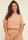Blusa Viscose Twill Manga Curta