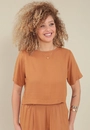 Blusa Viscose Twill Manga Curta
