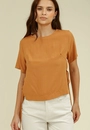 Blusa Viscolinho Manga Curta Viés
