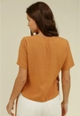Blusa Viscolinho Manga Curta Viés