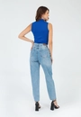 Calça Jeans Mom Barra Destroyed