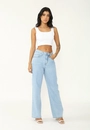 Calça Jeans Reta Azul Claro