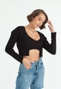 Cardigan Tricô Com Top