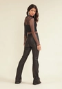 Calça Flare Resinado