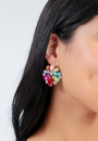 Brinco Metal Zirconia Color Gota