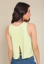 Blusa Malha Texturizada Abertura Costa
