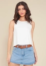 Blusa Malha Texturizada Abertura Costa