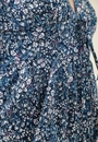 Vestido Curto Em Tricoline Alça Estampa Mini Garden