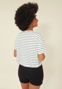 Blusa Malha Listrada Manga Curta