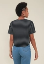 Blusa Malha Listrada Manga Curta