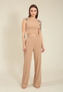 Calça Crepe Wide Leg Cós Transpasse