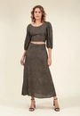 Saia Midi Viscose Animal Print