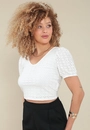Blusa Malha Laise Manga Bufante