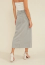 Saia Jeans Midi Fenda Frontal