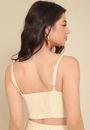 Cropped Alfaiataria Com Alça Vazado Busto