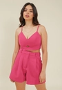 Cropped Alfaiataria Com Alça Vazado Busto