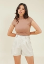 Short Com Prega Em PU