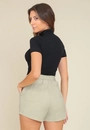 Short Em Alfaiataria Com Elástico Costas