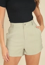 Short Em Alfaiataria Com Elástico Costas