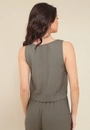 Blusa Regata Em Viscose Twill Com Decote V