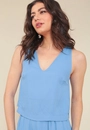 Blusa Regata Em Viscose Twill Com Decote V