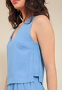 Blusa Regata Em Viscose Twill Com Decote V