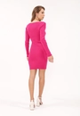 Vestido Tricô Manga Longa Decote Princesa
