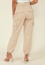 Calça Jogger Sarja Bolso Cargo Stopper Barra