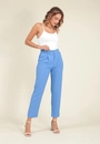 Calça Cenoura Alfaiataria Em Viscose Twill Com Pregas