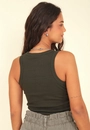 Blusa Regata Cropped Em Ribana Sem Manga