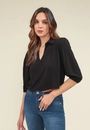 Blusa Crepe Gola Manga 7/8