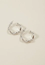 Argola Curva Com Strass