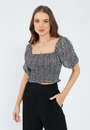 Blusa Chiffon Manga Curta Elastex