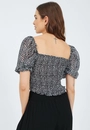 Blusa Chiffon Manga Curta Elastex