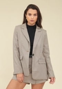 Blazer Alfaiataria Xadrez Bolso