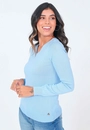 Blusa Tricô Básica Gola V