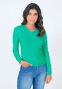 Blusa Tricô Básica Gola V