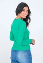 Blusa Tricô Básica Gola V