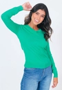 Blusa Tricô Básica Gola V