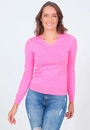 Blusa Tricô Básica Gola V