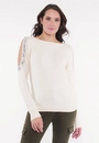 Blusa Tricô Manga Longa Bordada